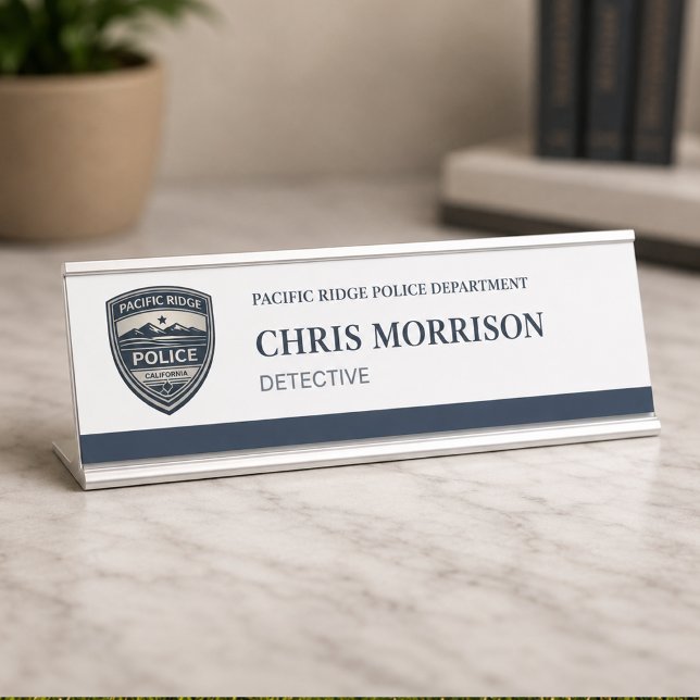 Police Detective Logo  Desk Name Plate (Creator Uploaded)