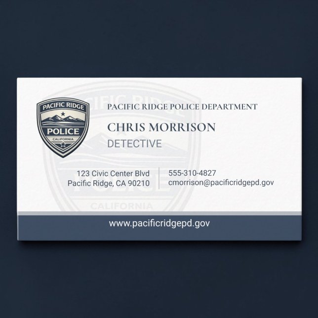 Police Detective Logo Modern Business Card (Creator Uploaded)