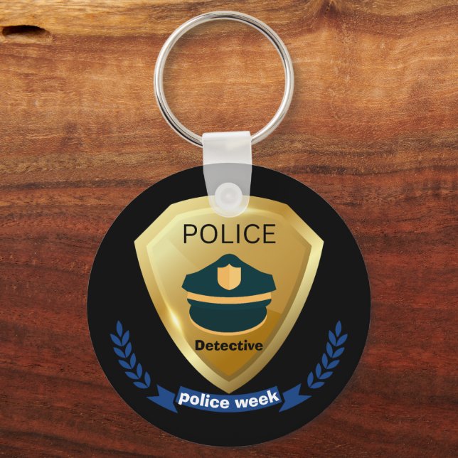 Police detectives ,national police week 2023 keychain (Front)