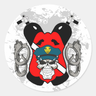 POLICE DIVER CLASSIC ROUND STICKER