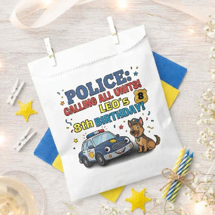 Police Dog Calling All Units Boy Birthday Favour Bag
