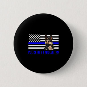 Police Dog Handler 2 Inch Round Button