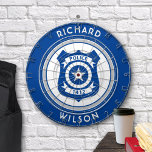 Police Emblem Dartboard<br><div class="desc">The Police Emblem Dart Board is a great way to show your support and have fun doing it. Easy to customize with your name and initials. Customize to match your style or add more text by using the Edit Design button.</div>