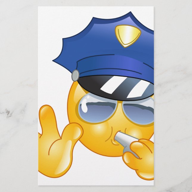 police emoji stationery (Front)