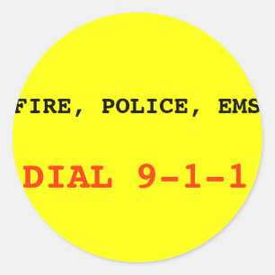 Police EMS 911 Sticker
