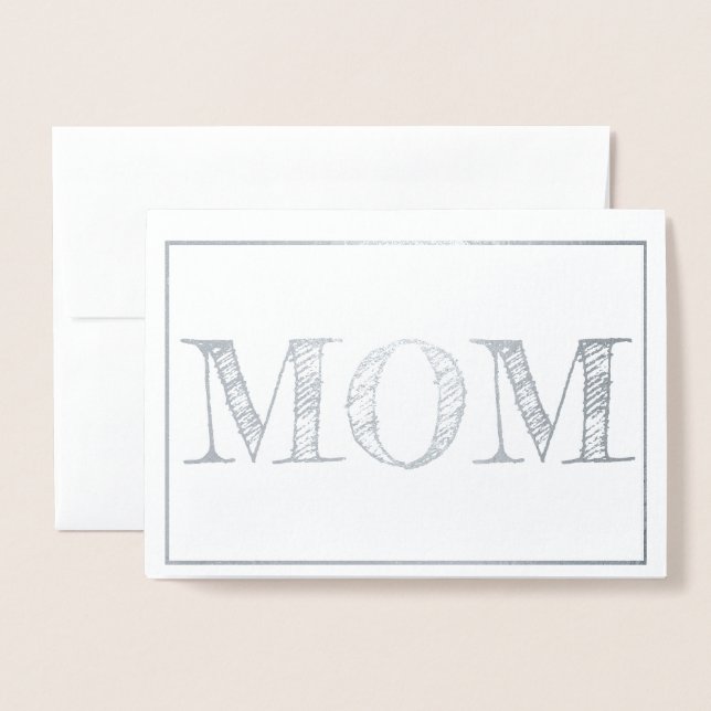 Police en gras MOM déjoué Carte de voeux de la Fêt (Devant avec enveloppe)