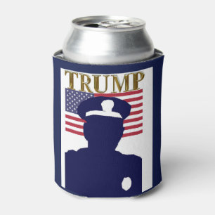 POLICE FOR TRUMP CAN COOLER