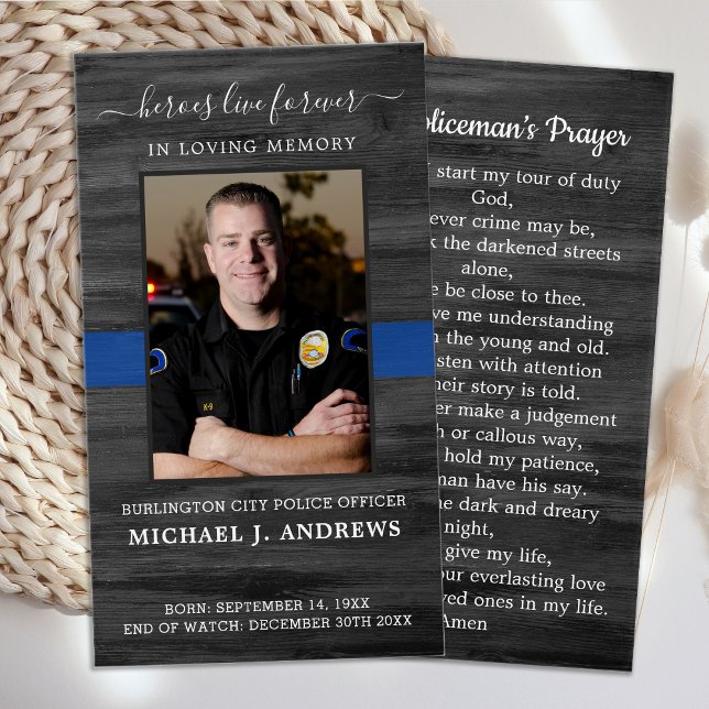 Police Funérailles Police Memorial Prayer Car (Créateur téléchargé)