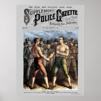 Police Gazette poster Sullivan Ryan (colour)