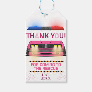 Police Girl Birthday Party Favour Gift Tags