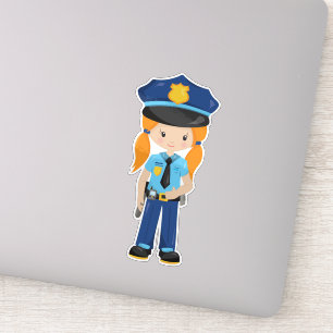 Police Girl, Police Officer, Cop, Orange Hair