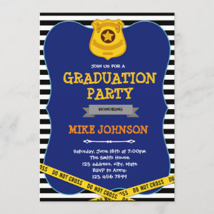 Police graduation party invitation