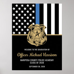 Police Graduation Party Law Enforcement Academy Poster