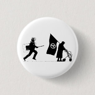 Police & Granny 1 Inch Round Button