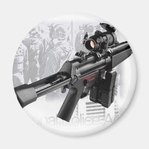 Police Gun Magnet