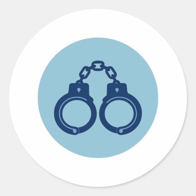 Police Handcuffs Sticker | Thin Blue Line  (Front)