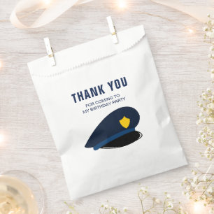 Police Hat Birthday Party Favour Bag