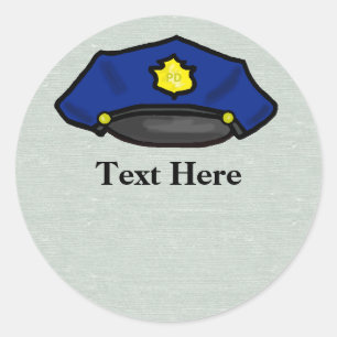 Police Hat Cop Cap Stickers Name Tags