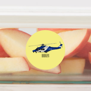 Police helicopter cartoon illustration