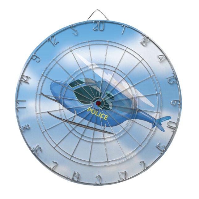 Police Helicopter Dartboard (Front)