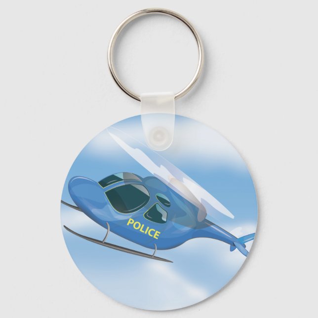 Police Helicopter Keychain (Front)