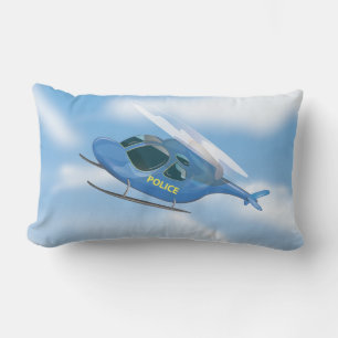 Police Helicopter Lumbar Pillow