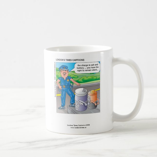 Police Humour Assault & Battery Funny Coffee Mug (Right)