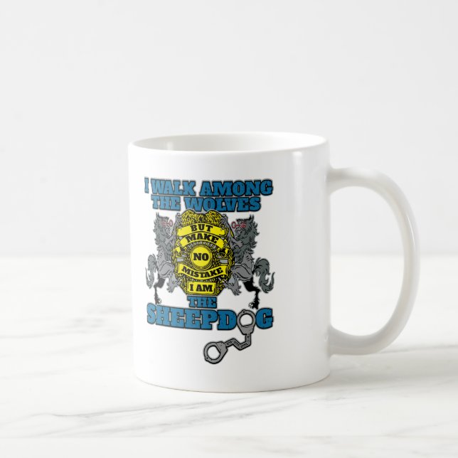 Police I Am the Sheepdog Coffee Mug (Right)