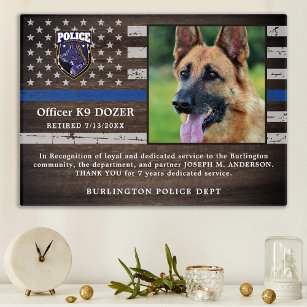 Police K9 Dog Law Enforcement Officer Retirement Acrylic Print