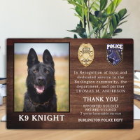 Police K9 Retirement Law Enforcement Officer Dog 