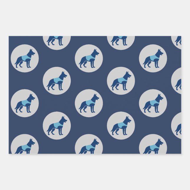 Police K9 Unit Dog Wrapping Paper (Front)