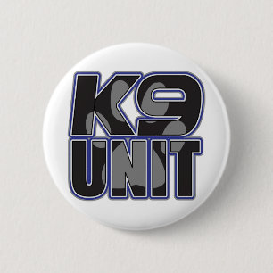 Police K9 Unit Paw Print 2 Inch Round Button