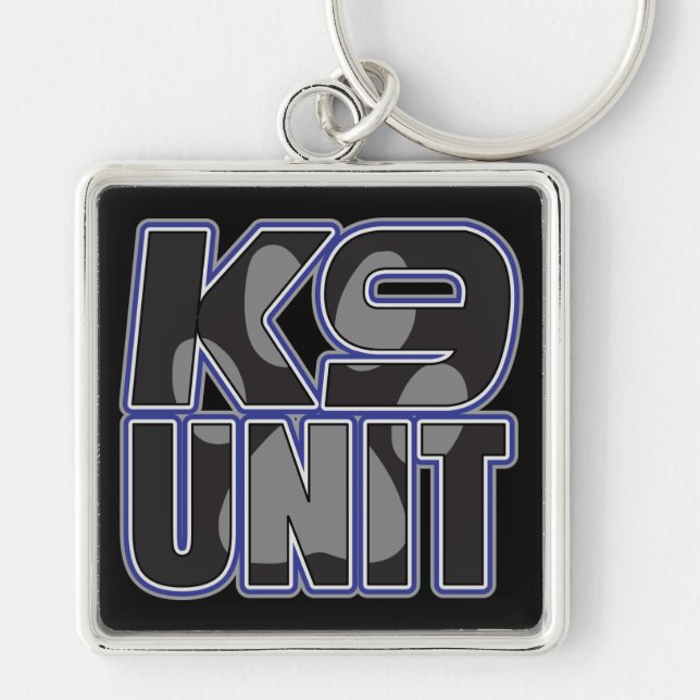 Police K9 Unit Paw Print Keychain (Front)