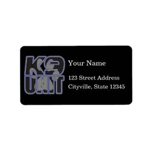 Police K9 Unit Paw Print Label