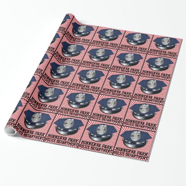 Police - Law Enforcement Gift Wrap - SRF (Unrolled)