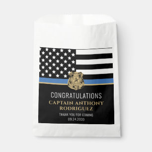Police Law Enforcement Retirement Thin Blue Line Favour Bag