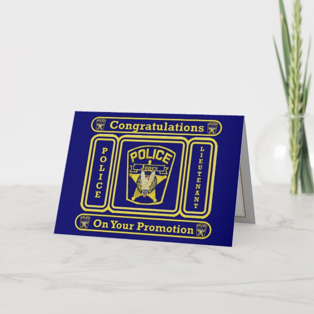 Police Lieutenant Promotion Card (Front)