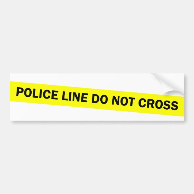 police line do not cross bumper sticker (Front)
