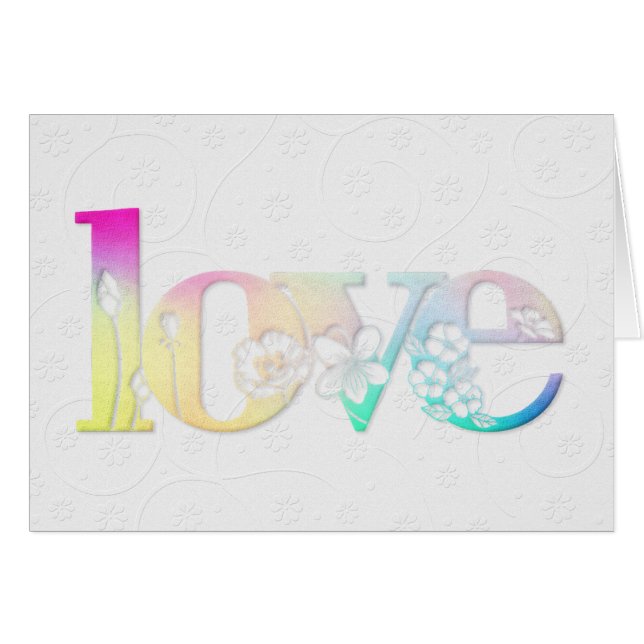 Police mariage Love Flower (Devant horizontal)