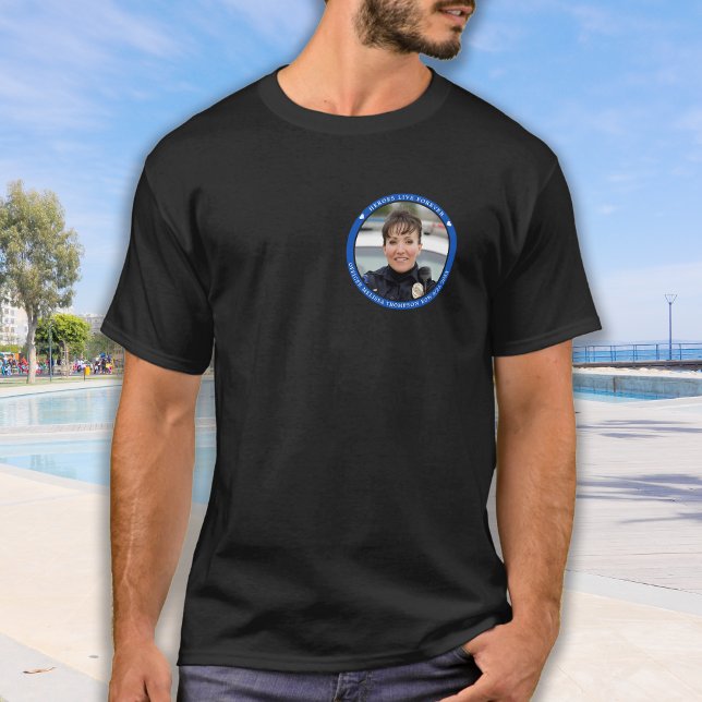 Police Memorial Fallen Officer Heroes Live Forever T-Shirt (Creator Uploaded)