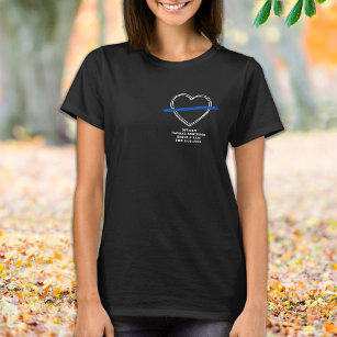 Police Memorial Officer EOW Heart Personalized T-Shirt