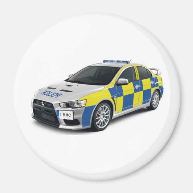 police mitsubishi lancer evo magnet (Front)