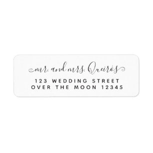 Police moderne de M. Mme Custom Wedding