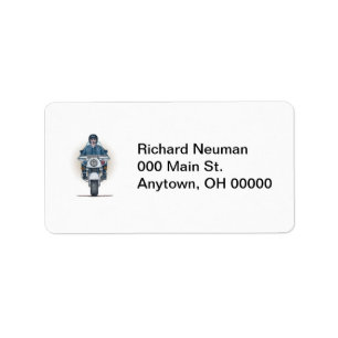Police Motorcycle Address Label