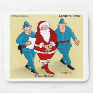 Police Navidad Funny Christmas Gifts & Tees Mouse Pad