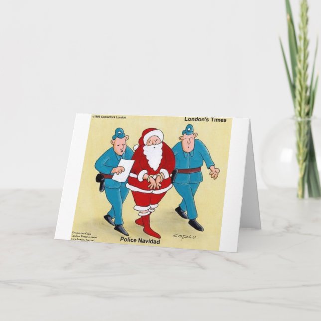Police Navidad Funny Christmas Santa Gifts & Cards (Front)