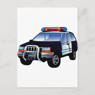 Police Office Design Car Digital Art Destiny Postcard