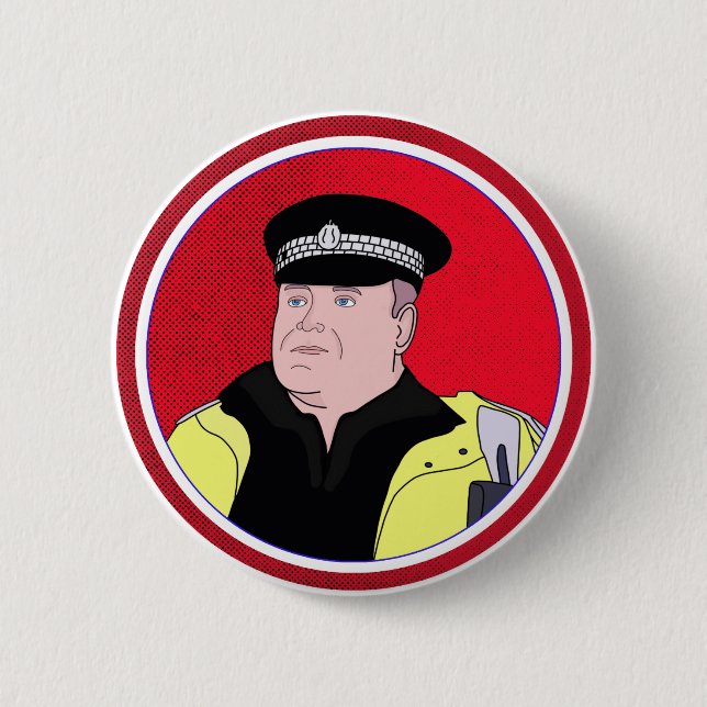 Police Officer 2 Inch Round Button (Front)