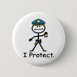 Police Officer 2 Inch Round Button