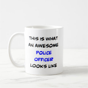 police officer, awesome coffee mug